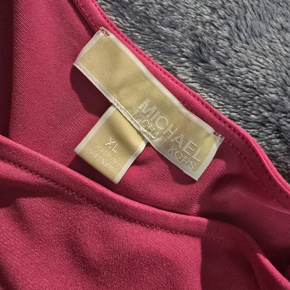 Michael Kors Hot Pink Cutout Sleeve Top-XL - Picture 3 of 10